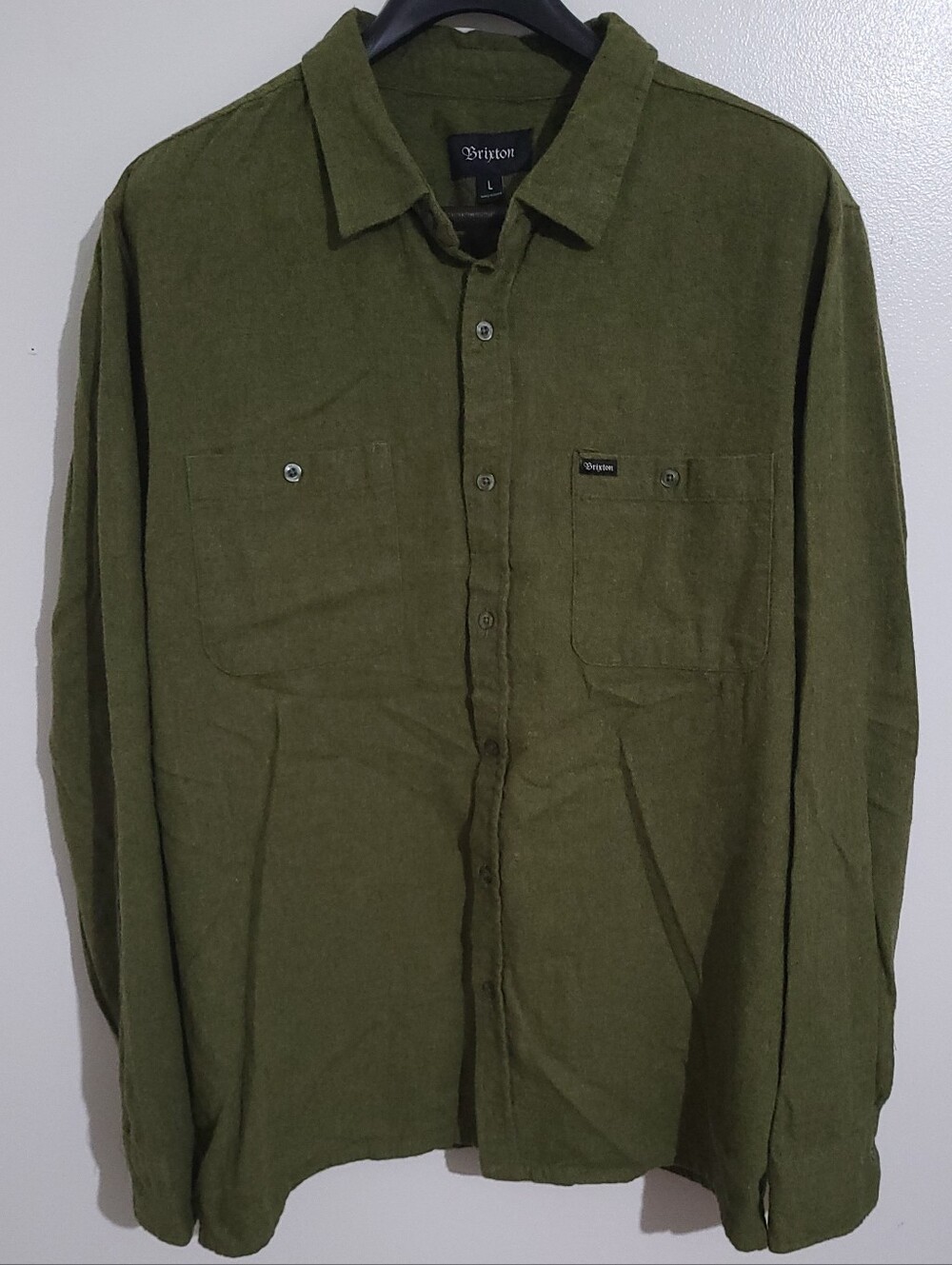 Brixton Green Flannel Long Sleeve Shirt Size L